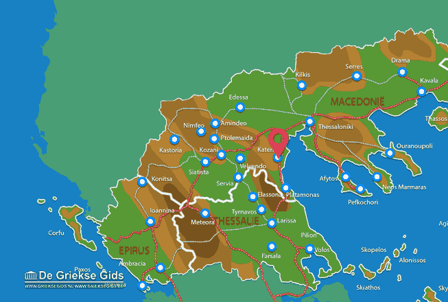 Map of Katerini