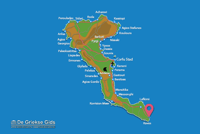Map of Kavos
