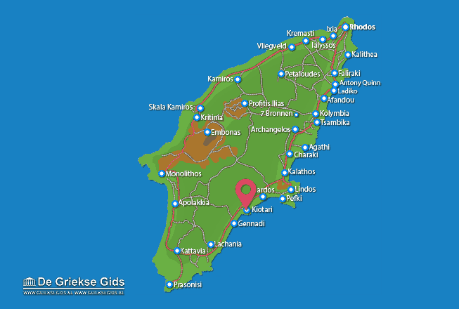 Map of Kiotari