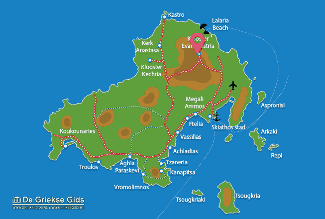 Map of Monastery of Evangelistria