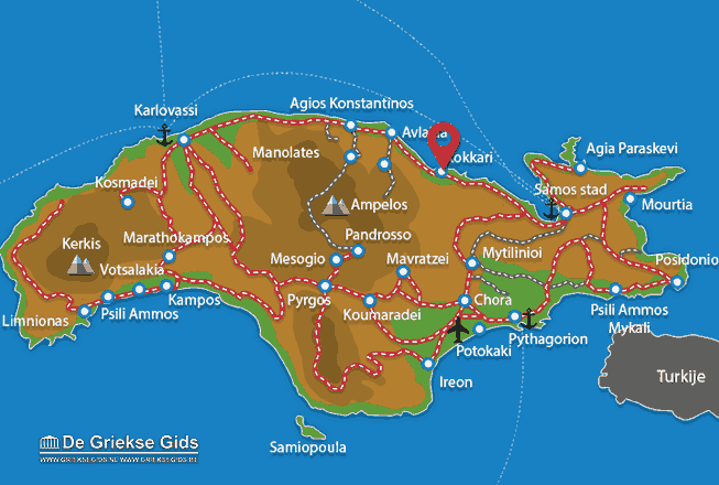 Map of Kokkari