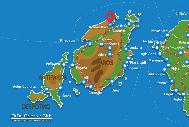 Map of Kolimbithres