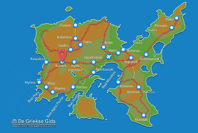 Map of Kornos