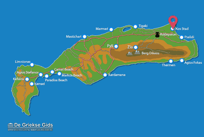 Map of Kos town