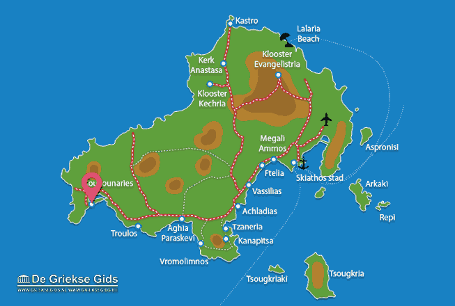 Map of Koukounaries