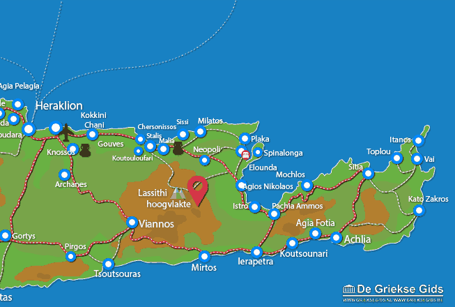 Map of Lassithi Plateau