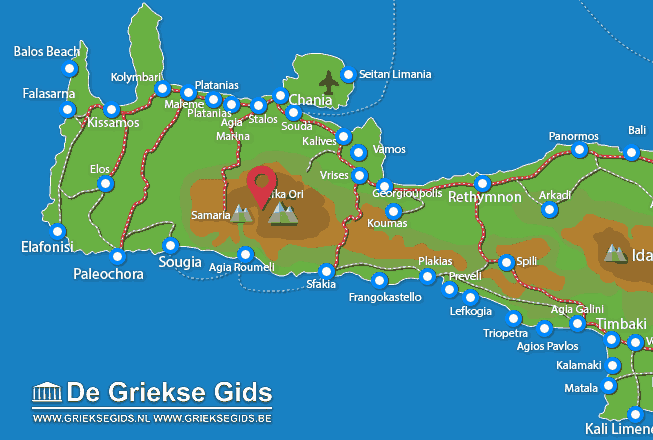 Map of Lefka Ori