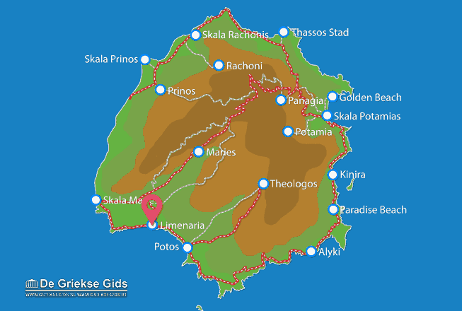 Map of Limenaria