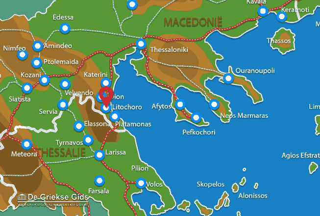 Map of Litochoro