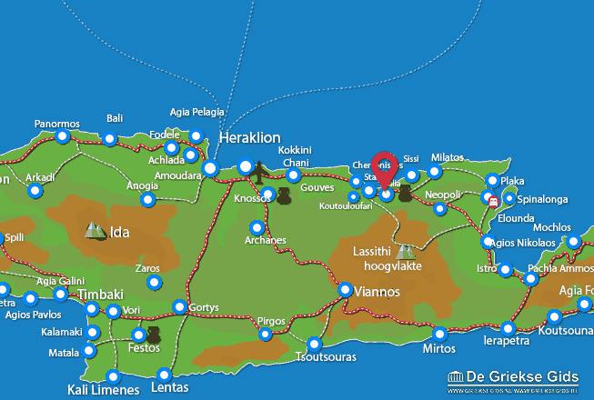 Map of Malia