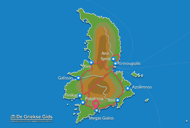 Map of Megas Gialos