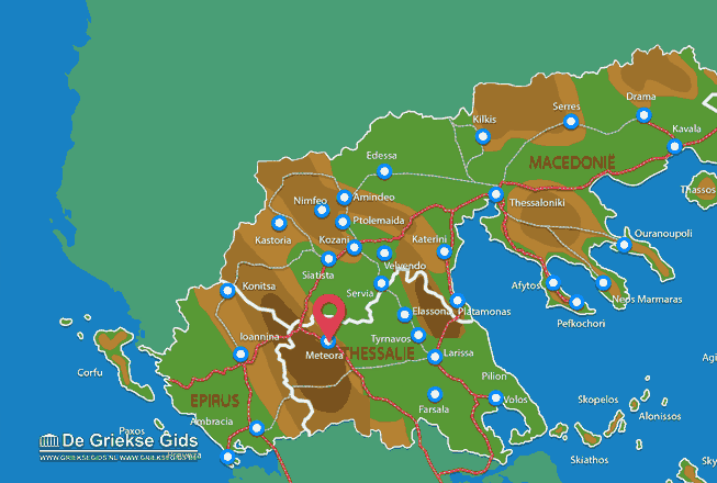 Map of Meteora