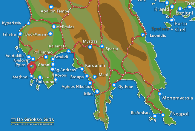 Map of Methoni