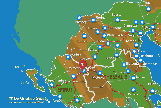 Map of Metsovo