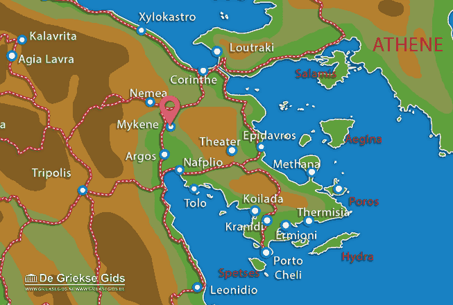 Map of Mycene
