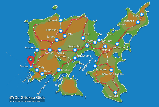Map of Myrina