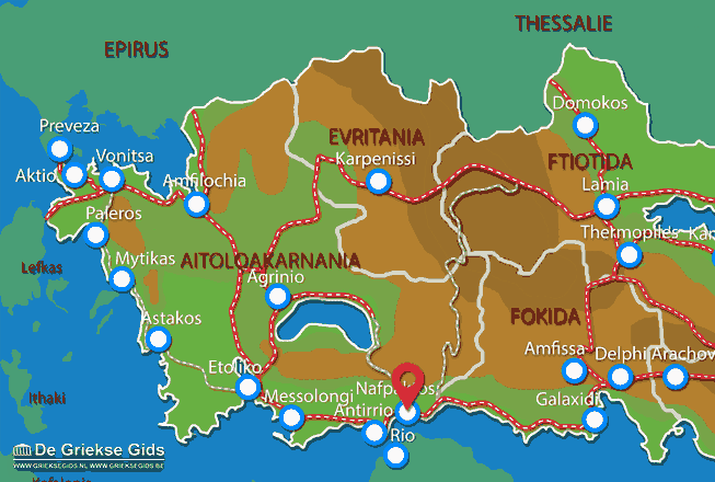 Map of Nafpaktos