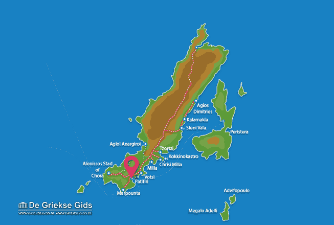 Alonissos Greece Map Alonissos Greece Map