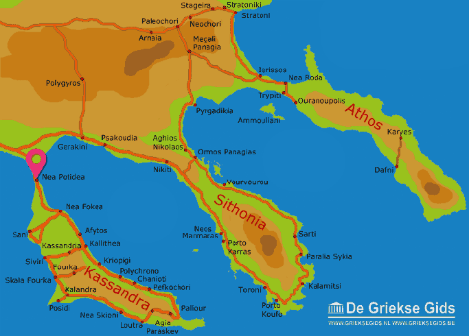 Map of Nea Potidea