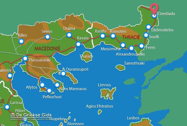 Map of Orestiada