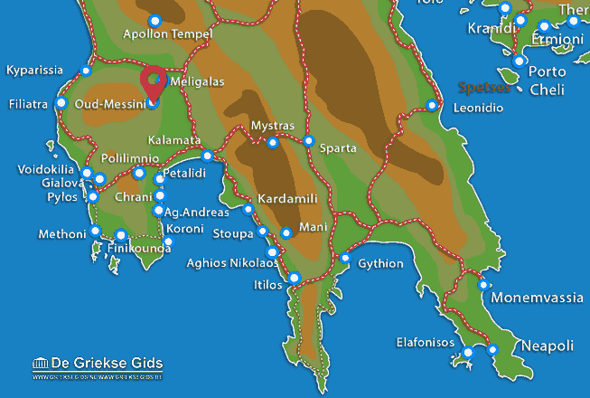 Map of Ancient Messini