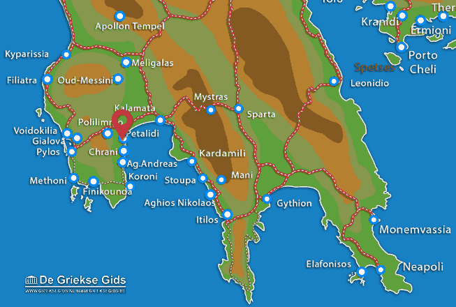 Map of Petalidi