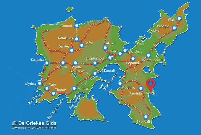 Map of Poliochni