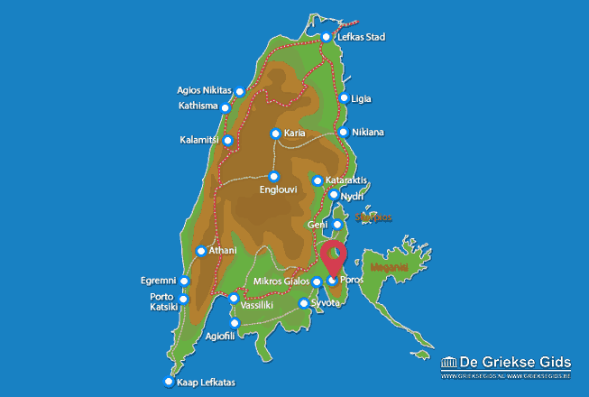 Map of Poros 