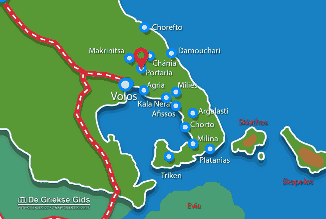 Map of Portaria Pelion