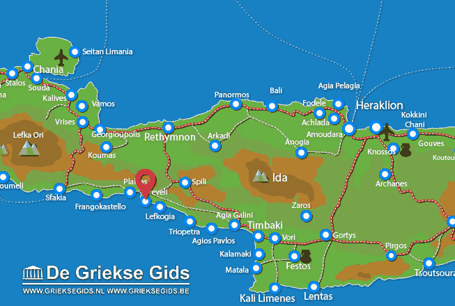 Map of Preveli