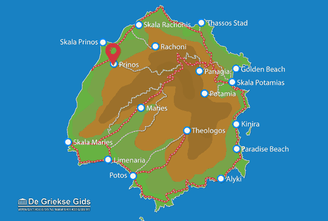 Map of Prinos