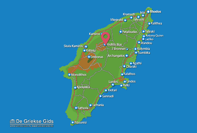 Map of Profitis Ilias