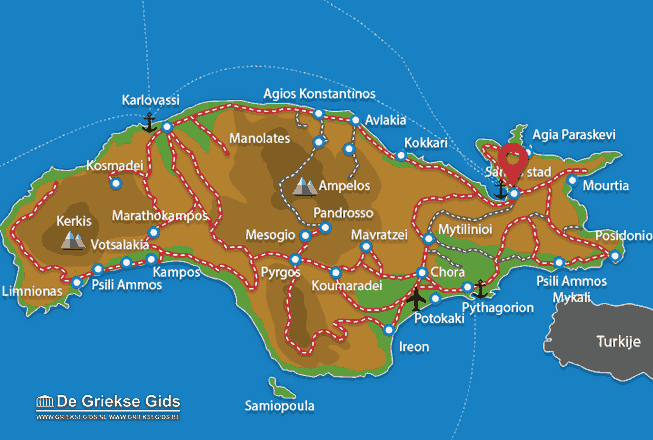 Map of Samos town