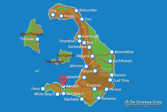 Map of Akrotiri