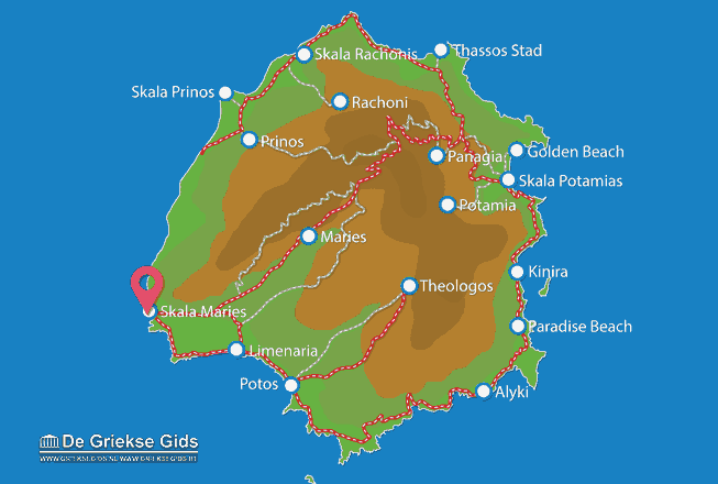 Map of Skala Maries