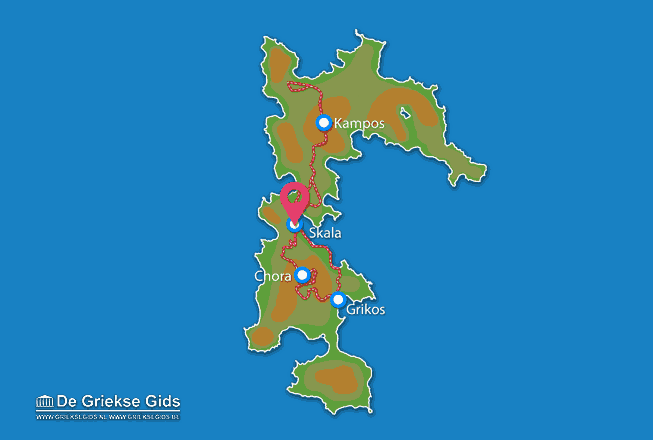 Map of Skala Patmos
