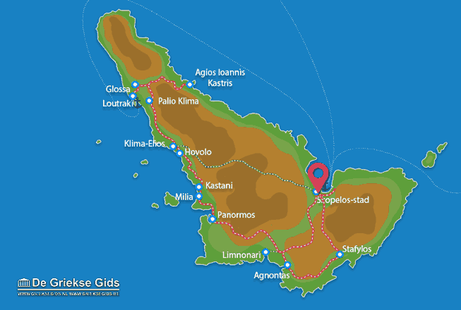 Map of Skopelos town