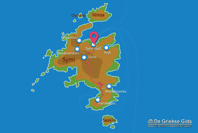 Map of Symi-town