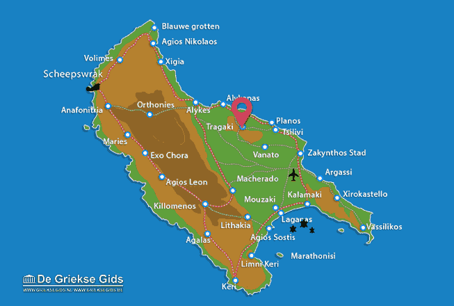 Map of Tragaki
