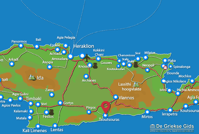 Map of Tsoutsouras