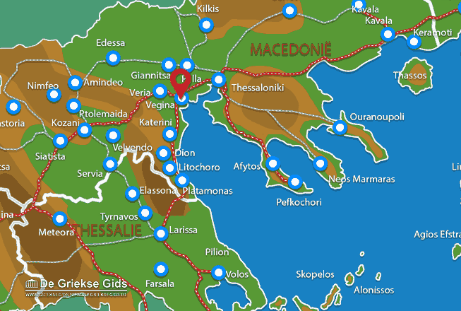 Map of Vergina