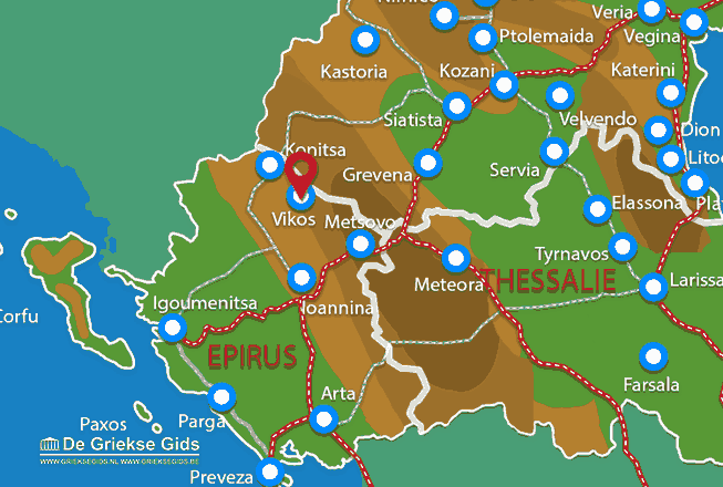 Map of Vikos