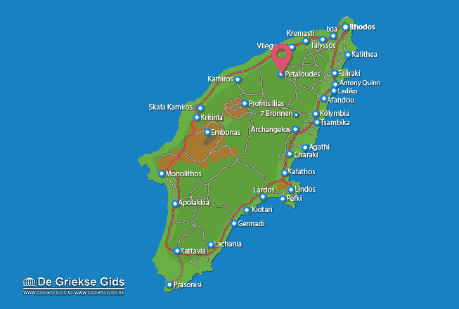 Map of Valley of Butterflies