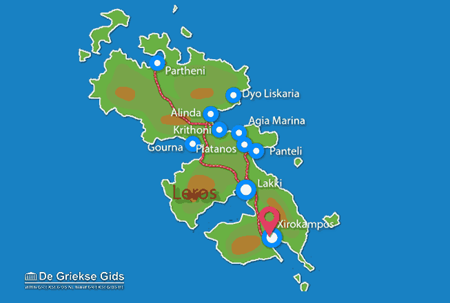 Map of Xerokambos