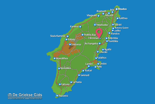 Map of Epta Piges - Seven Springs