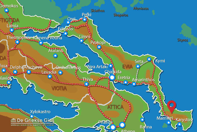 Map of South Euboea