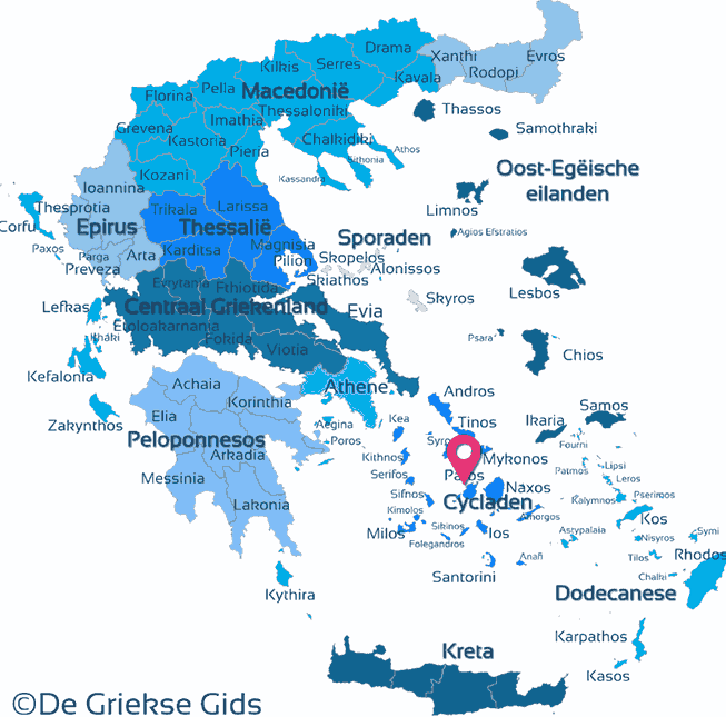 Map of Cyclades