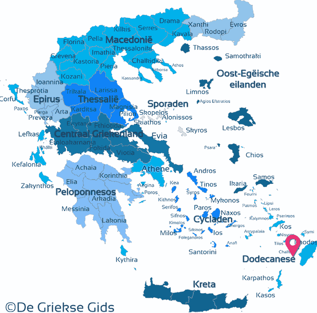 Map of Dodecanese