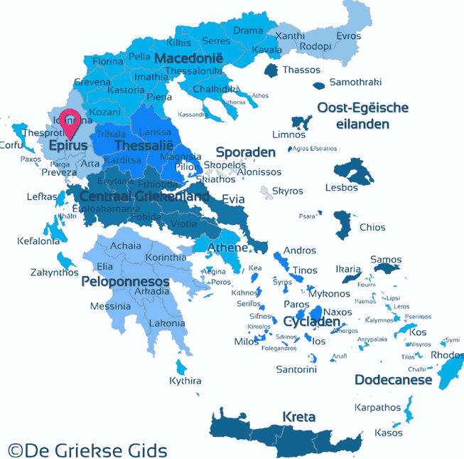 Map of Epirus
