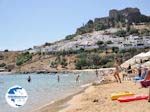 Lindos sandy beach - Photo GreeceGuide.co.uk